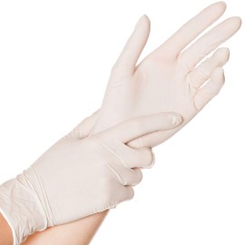 Hygostar Latex Gloves Skin White XL Powdered Pack of 100