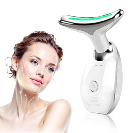 Face Massager Against Wrinkles, Journeyside Face Beauty Device with 3 Modes and 7 Colour Light Sources, 45°C EMS Wrinkle Face Massager Electric Face Massager for Firming and Lifting