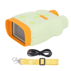 Kids Binocular 5X Zoom Night Vision 1080P Video IP54 Waterproof 2500mAh 2.4 Inch Screen Digital Binoculars for Birdwatching Yellow