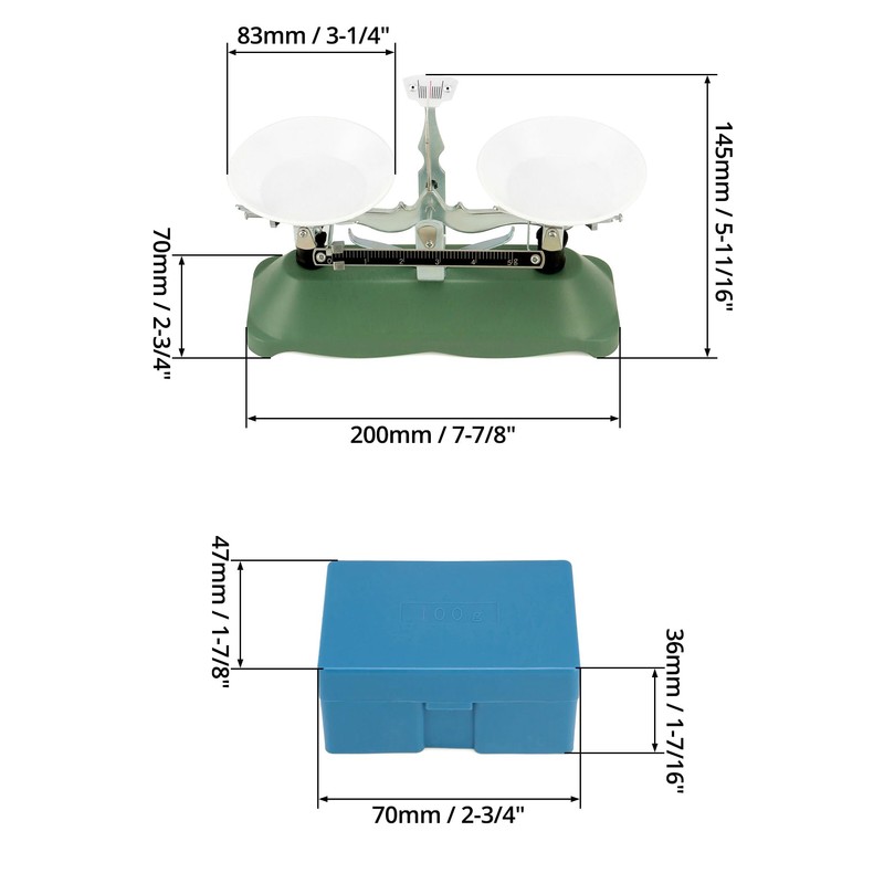 QWORK Balance Scale, 100g / 0.1g, Laboratory Triple Beam Balance
