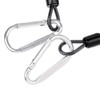 Fuwok Fishing Lanyard, Steel Wire Safety Coiled Lanyard with 2