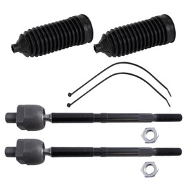 TRQ Front Steering Kit Steering Rack & Pinion Bellow Tie Rod Compatible with 2012-2017 Hyundai Azera 2011-2013 Sonata 2014-2016 Kia Cadenza 2011-2015 Optima