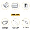 Sanuke 340PCS Stainless Steel Wire Rope Cable Thimbles Aluminum Crimping