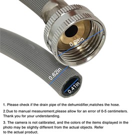 Dehumidifier Drain Hose 3/4 Inch FHT Connection, With Brass Joint To Prevent Water Leakage, Fully Compatible With Most Of Dehumidifiers，8ft
