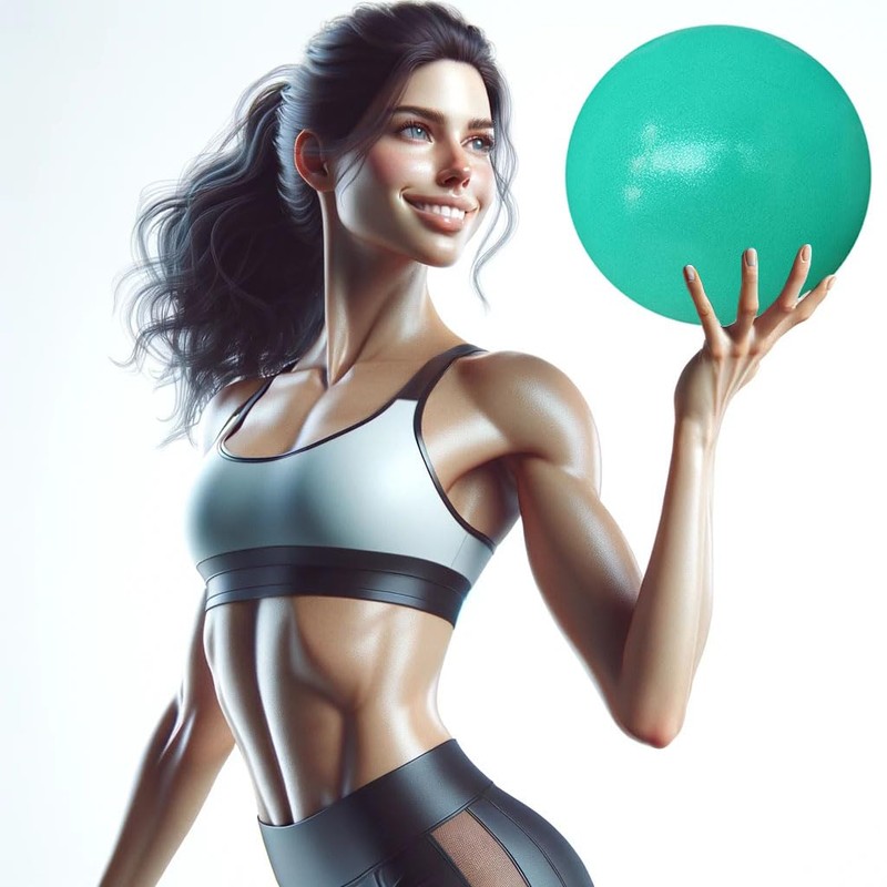 AppleRound 9-inch Pilates Ball - Includes 1 Ball and 1