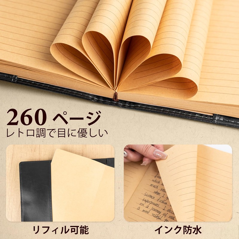 WEMATE A5 Keyed Journal Notebook, Floral Pattern, Beautiful, Pinned, Notepad,