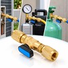 G1/4 Brass Refrigeration Ball Valve Adapter, HVAC Refrigerant Charging Vacuum