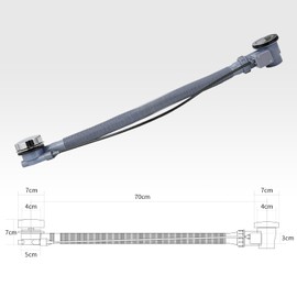 CMANLNYK G1 1/2" Bath Waste & Overflow Kit - Pop Up Waste Connection Design, Click Clack Bath Waste Overflow Pipe Connection, Bathtub Waste Drain Replacement, Clicker Bath Waste Waste with Overflow