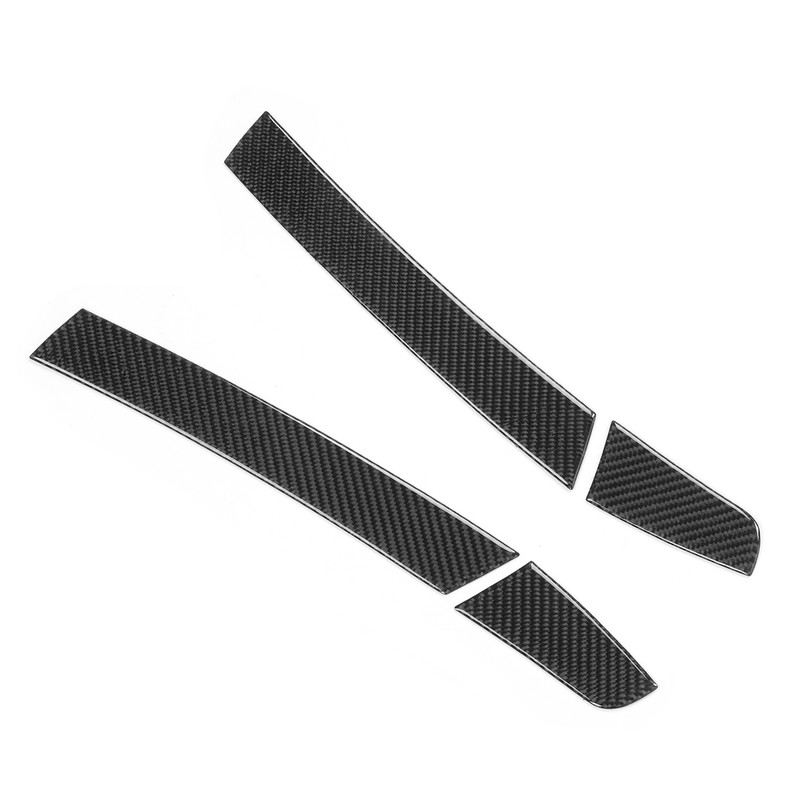 4Pcs Console Armrest Side Cover Carbon Fiber Trim Sticker Fit