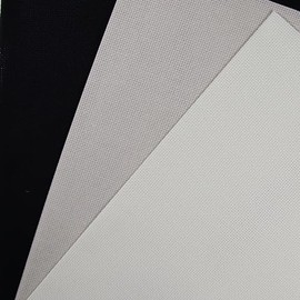 KCS 3 pc of 12" x 18"(30cmx45cm) 16CT Counted Cotton Aida Cloth Cross Stitch Fabric (Antique White+Pearl Grey+Black)