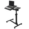LEMY Folding Multi-Adjustable Rolling Laptop Desk - 360° Swivel -
