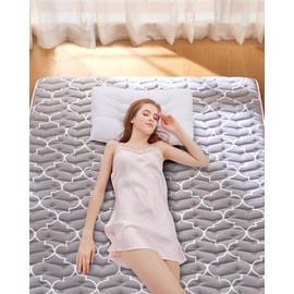6th Generation Japanese Floor Futon Mattress - Extra-Thick 9-Layer Modern Futon with 100% High-Density Foam, Portable Floor Mattress Sleeping Pad for Adults, Guest Room, Dormitory, Twin Size (39"X80")