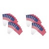 Sosoport 2sets American Flags Hand Waving Mini Usa Flag 14x21cm