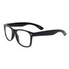 Clear Lens Geek Retro Unisex Glasses, Gloss Black Frame, Full