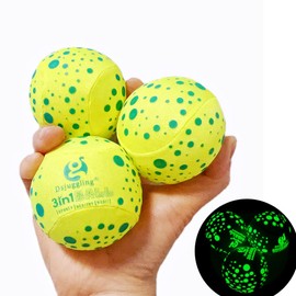 DSJUGGLING Glow in The Dark Juggling Balls, Dawson Juggling Soft UV & Luminous Reactive Juggling Ball Set - Pack of 3