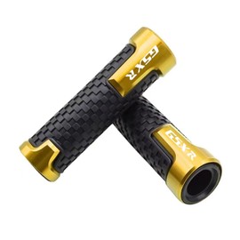 KBGRAX 7/8" 22mm Motorcycle Non Slip Handlebar Grips fits for SUZIKI GSXR 600 750 1000 (Gold)
