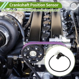 HOPESPANNER No.021906433A Crankshaft Position Sensor for VW Transporter T4 2.8 VR6 95-00 Sturdy Black White Engine Crank CKP Sensor Metal Plastic 1 Pc