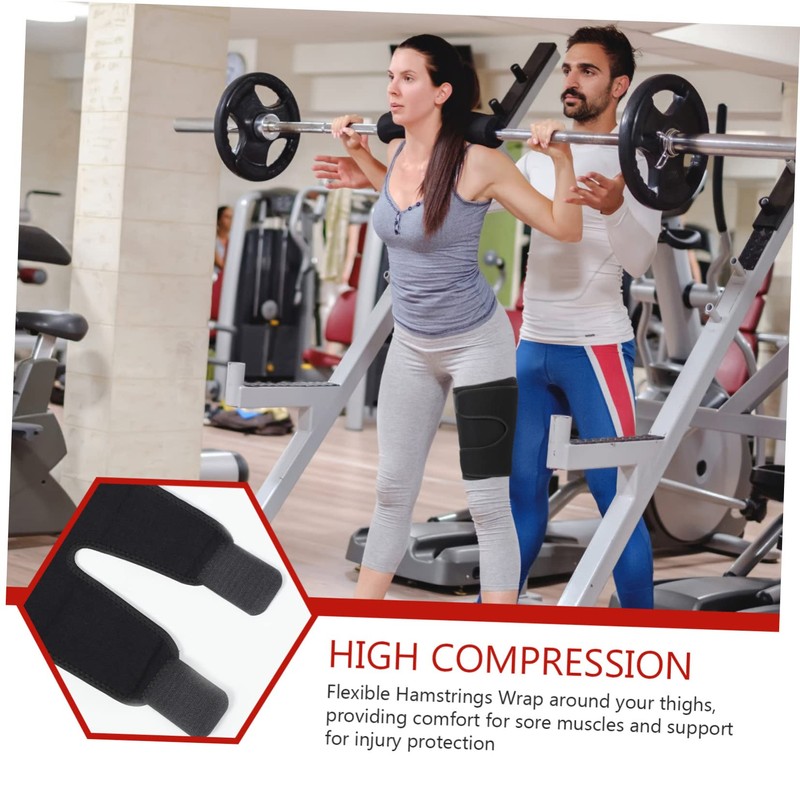 GLEAVI 1pc Thigh Brace Adjustable Compression Sleeve for Sports and