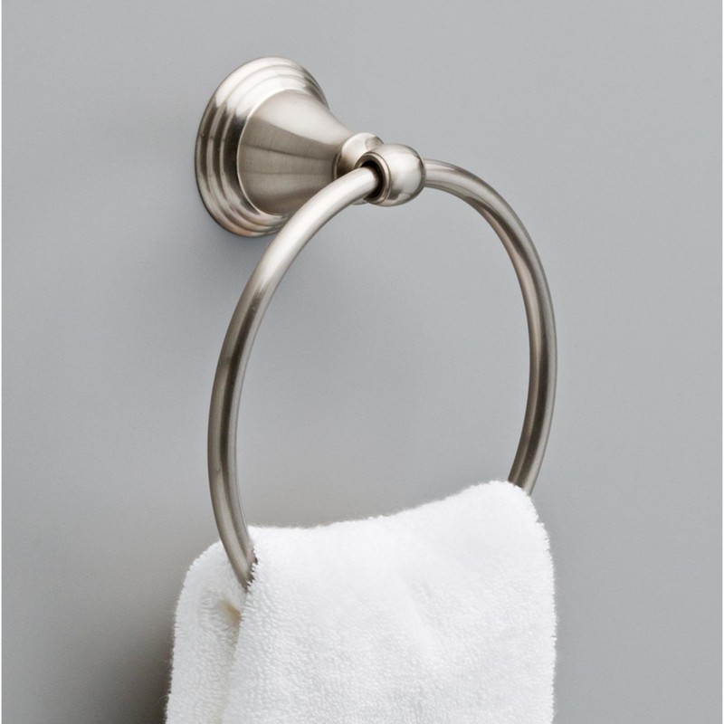 Delta Windemere (1-Pack) Hand Towel Holder SpotShield Brushed Nickel Towel