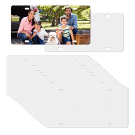 20 Pack Sublimation License Plate Blanks, 0.45mm Aluminum Heat Transfer Vinyl Blanks, DIY Custom Front Car Tags for Automotive