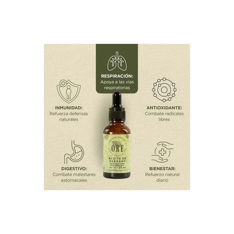 Ore 3 Pack Aceite De Orégano Orgánico Silvestre 80carvacrol