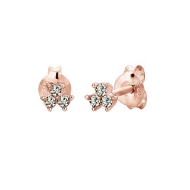 Elli Women's Earrings Geo Trio Fine with Crystal, Sterling Silver, Crystal