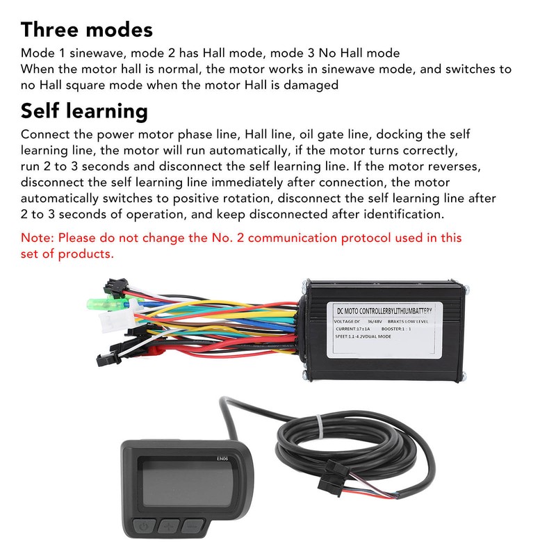 DC 36V 48V 17A Electric Bike Controller With Waterproof EN06