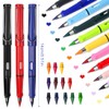 AOEVUIR Colourful Eternal Pencils with 12 Interchangeable Heads, Inkless Pencil