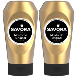 Exclusive Portuguese Savora Original Mustard/Mostarda Original - 250g - Pack of 2 (500g)