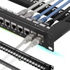 Rapink Patch Panel 24 Port Cat7 with Inline Keystone 10G