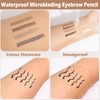 Eyebrow Pencil And Eyeliner Pencil, Magic Microblading Eyebrow Pen With