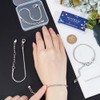 SUNNYCLUE 1 Box 6Pcs Snake Bracelets Chains Silver Brass Charms