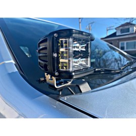 WSAYS Fit 15-22 Chevy Colorado GMC Canyon LED Work Light Pod Custom Hood Ditch Bracket