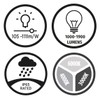 Bright Source Wall & Ceiling Round Utility LED Bulkhead, White,