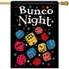 Bunco Night Large Decorative House Flag, Interests Game Dice Bingo