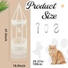 DoubleFill Double Deck Macrame Cat Hammock with Cushion Boho Hanging