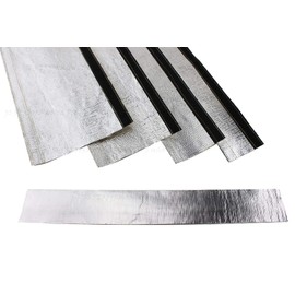 JCP USA Slip-Over, Cool Sleeves, Aluminum Metallic Heat Shield Sleeve Fiberglass Insulated Wire Hose Cover (Hook & Loop 31-37mm 1-7/32”-1-15/32” Aprox. I.D, 3 Foot)