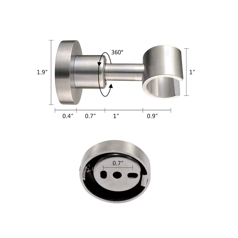 PHASAT Handheld Shower Head Holder Adjustable 304 Stainless Steel Handheld