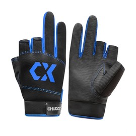 TopHomer Cycling Gloves, 2Pairs Three Fingers Gloves, Bike Gloves Mountain Road Bike Gloves, Outdoor Summer Activities Gloves, Fishing Hunting Jungle Camouflage Sports Driving Cycling Gloves (Blue)