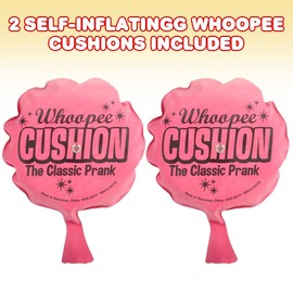 ArtCreativity Self Inflating Whoopie Cushion, 2 Pack, 6 Inch Whoopee Cushions Goodie Bag Stuffers, Classic Prank Toys for Boys and Girls, Party Favors and Gag Gifts for Kids, Whoopie Makes Gas Sounds
