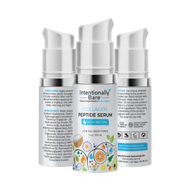 Intentionally Bare Collagen Peptide Serum with MCT Oil and Hyaluronic Acid - Keto for Your Face - Firming Brightening Anti Aging Facial Serum - Collagen Serum for Fine Lines - All Skin Types - 1oz