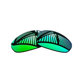 MYCOURAG UV Protection Polarized Replacement Lenses for Oakley Juliet Sunglasses Frame - Emerald Mirror Coated Polarized
