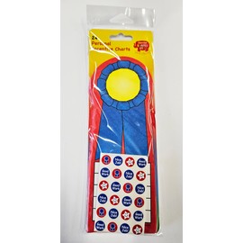 Blue Ribbon Incentive Sticker Set 24 Personal Incentive Charts 288 Good Work Stickers, Monitor Academic Progress, Reward Positive Behavior/Track Progress Towards Goal Achievement Complete Homework