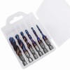 Yakamoz 6Pcs Hexagon Titanium Drill Tap Combination Bit Set, 1/4"