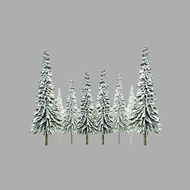 JT Scenic Snow Pine 6" to 10" O-Scale (12 Per Pack)