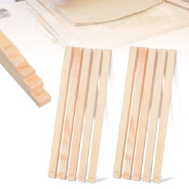 10 PCS Pottery Clay Rolling Pin Thickness Guides, Wooden Rolling Pin Guides 3mm 5mm 7mm 10mm 12mm Mud Stick Guides for Craft Pottery Polymer Clay Thickness Tool