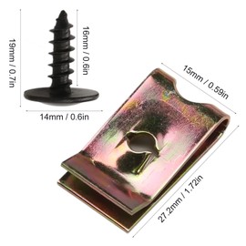 Tornillos De Defensas, Universales Para Carrocería De Protección M5x16mm, Sujetador De Retenedor De Revestimiento De Parachoques, Tornillo De Guardabarros Automotriz Con Tuercas De Clip Y Llave