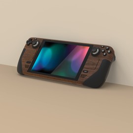 PlayVital Full Set Protective Skin Decal for Steam Deck LCD, Custom Stickers Vinyl Cover for Steam Deck OLED - Wood Grain