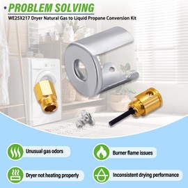 WE25X217 Dryer Natural Gas to Liquid Propane Conversion Kit Compatible with G.E and Hot-point Gas Dryers, Replaces 2338 WE25X0217 WE25X214 WE25M0032 WE25M32 WE25X0214 Gas Dryer LP Conversion Kit