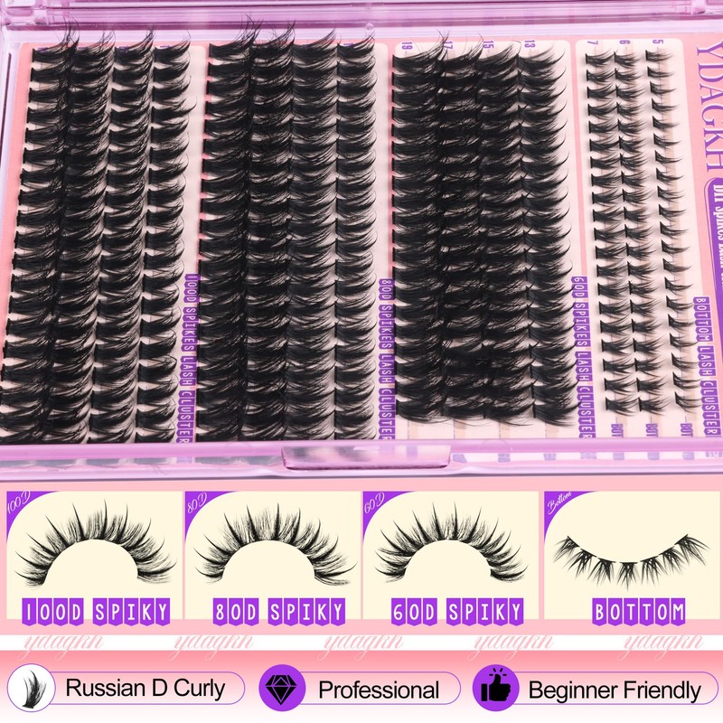 Volume Lash Clusters Spikes Cluster Eyelash Extensions 60D 80D 100D